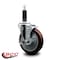 Service Caster 5'' Maroon Poly Swivel 1'' Expanding Stem Caster with Brake SCC-EX20S514-PPUB-MRN-TLB-1 - alternate 4